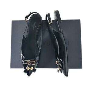 Louis Vuitton Insider Flat Slingback LV Monogram Patent Leather Flats Shoes 37.5